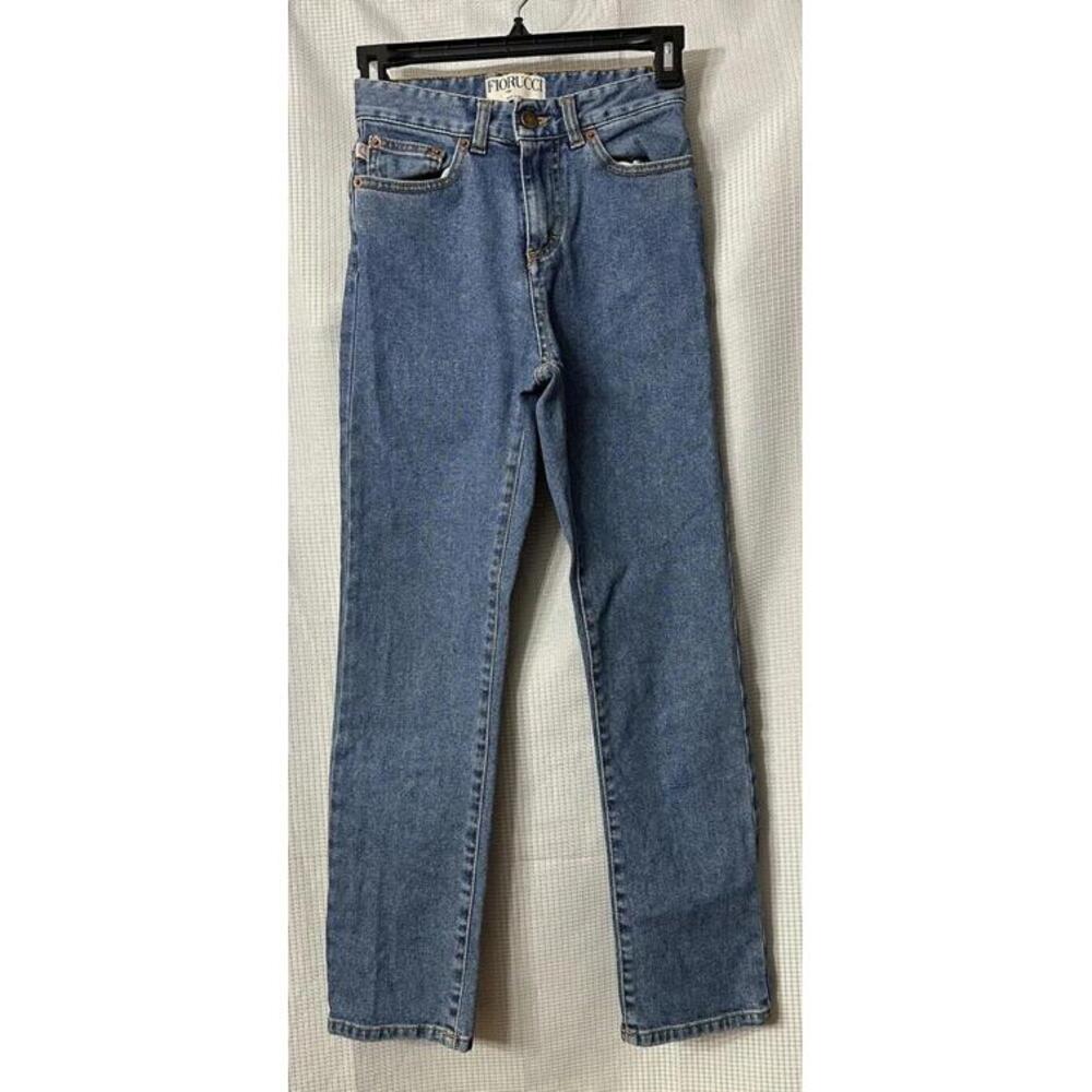 Fiorucci Italy Womens Ladies Juniors Salt & Pepper YVES Slim Crop Jeans Size‎ 24